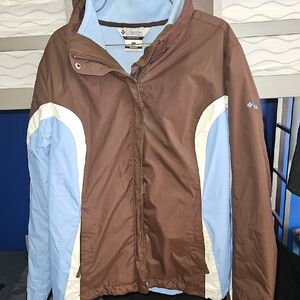 Columbia Two-Tone Brown and Light Blue Jacket